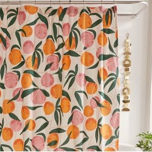 Urban outfitters peachy clean shower curtain and rug